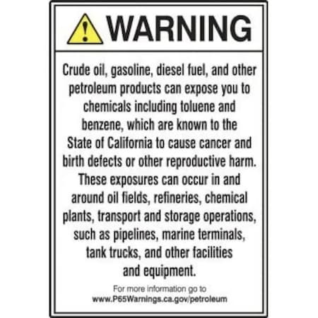 Accuform PROP 65 PETROLEUM PRODUCTS MCAW355VS MCAW355VS